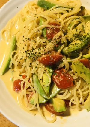 トマト＆アボカド☆クリームチーズのパスタ-レシピのメイン写真