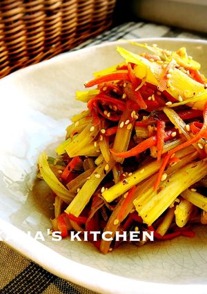 麺つゆで簡単☆セロリと人参のきんぴら♪♪-レシピのメイン写真