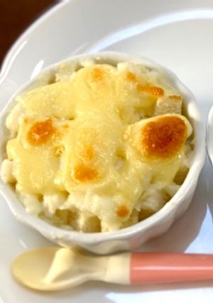 【離乳食後期9〜11ヶ月】パン粥グラタン-レシピのメイン写真