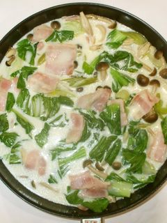 青梗菜の豆乳クリーム煮♪簡単-レシピのメイン写真