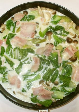 青梗菜の豆乳クリーム煮♪簡単-レシピのメイン写真