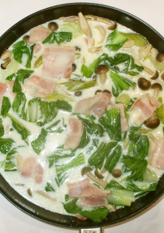 青梗菜の豆乳クリーム煮♪簡単-レシピのメイン写真