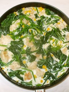 簡単クリーム煮♪鶏肉とほうれん草と豆乳-レシピのメイン写真