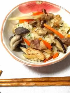 黒さつま鶏の炊き込みご飯-レシピのメイン写真