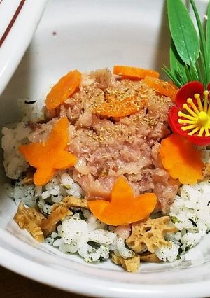 犬ご飯 お正月に!ぶりトロ丼-レシピのメイン写真