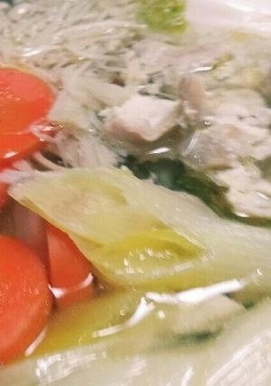 冷蔵庫の野菜と肉と豆腐で一人鍋✨☺⛄-レシピのメイン写真
