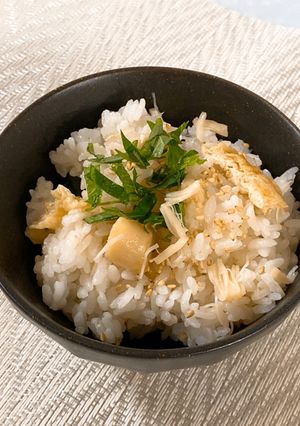 超お手軽♫ 貝柱と油揚げの炊き込みご飯-レシピのメイン写真