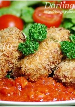 枝豆コロッケトマトソース-レシピのメイン写真