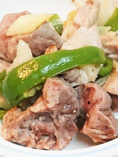 鶏ももとピーマンとネギの蒸し炒め-レシピのメイン写真