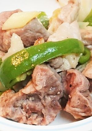 鶏ももとピーマンとネギの蒸し炒め-レシピのメイン写真