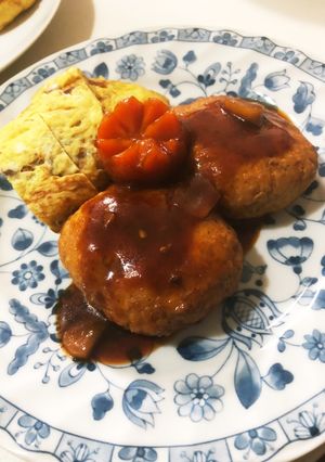 鶏ひき肉のハンバーグ-レシピのメイン写真