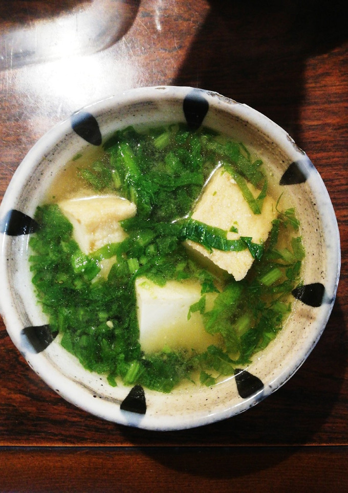 大根菜と厚揚げの麹味噌汁★☆-レシピのメイン写真