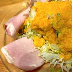 รูปของ 野菜とハムに！にんじん玉ねぎドレッシング