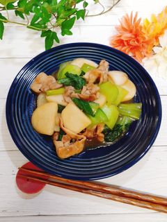 かぶと豚バラとチンゲン菜のオイスター炒め-レシピのメイン写真