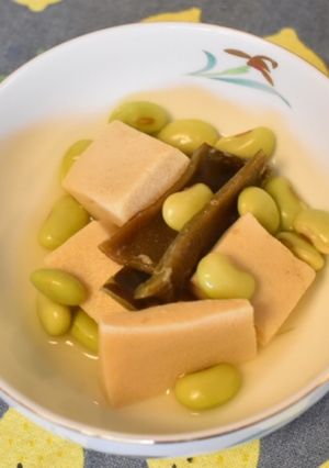 根昆布だしの青豆と高野豆腐の含め煮-レシピのメイン写真
