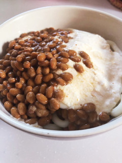 納豆うどんwith明太マヨクリーム-レシピのメイン写真