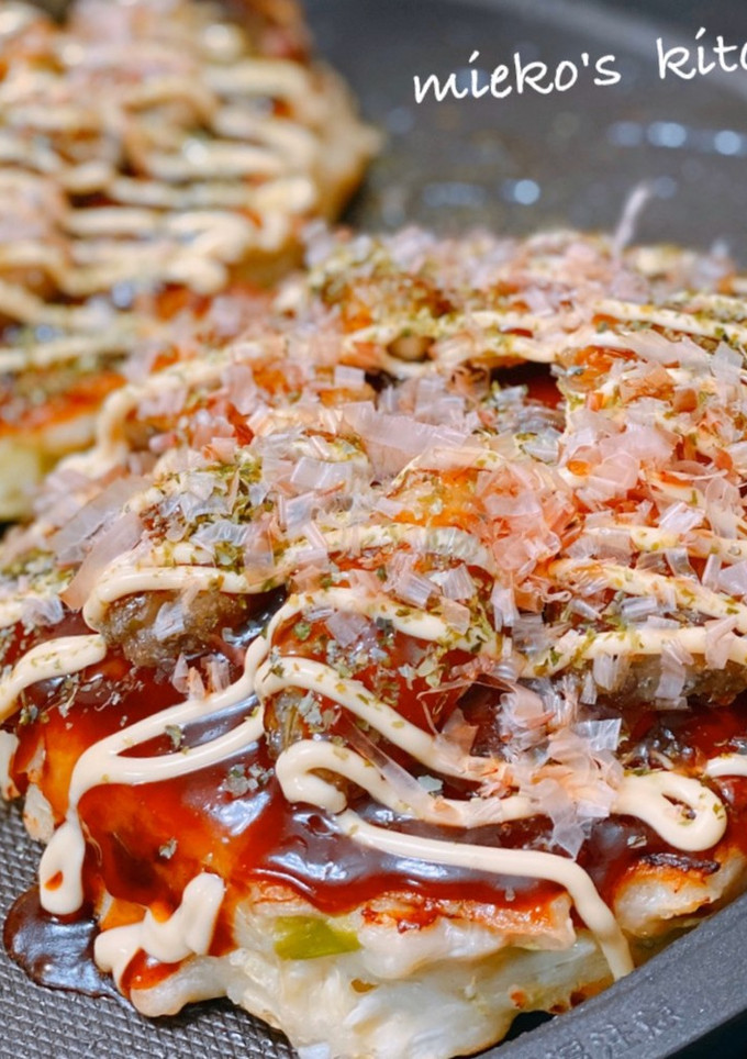 カリッと焼いた牡蠣が最高☆牡蠣お好み焼き-レシピのメイン写真