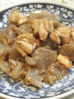 とりと蒟蒻の味噌炒め-レシピのメイン写真