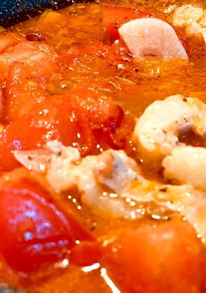 牛肉シマチョウとトマトの煮込み-レシピのメイン写真