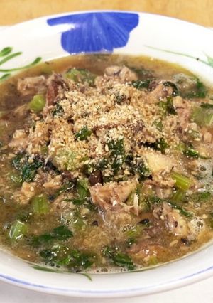 サバ缶水煮と大根の葉のみぞれ煮　超簡単-レシピのメイン写真