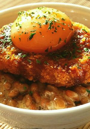 そうだ♪納豆ご飯にコロッケをのせてみよう-レシピのメイン写真