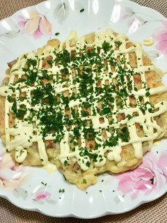 里芋でもっちりお好み焼き・チーズ入り-レシピのメイン写真