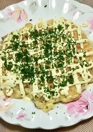 里芋でもっちりお好み焼き・チーズ入り-レシピのメイン写真