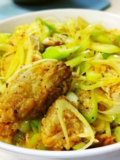 豚もも煮豚の長ねぎ丼。-レシピのメイン写真