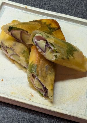 おうち居酒屋飯♡茄子とチーズの春巻き-レシピのメイン写真