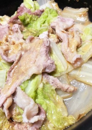 白菜と豚肉のにんにく味噌煮-レシピのメイン写真