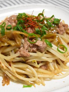 もやしと牛肉のザーサイ炒め-レシピのメイン写真