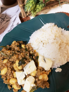 ホウレン草と大豆のキーマカレー-レシピのメイン写真