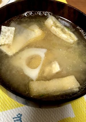 イワシの味噌缶の残り汁でうんまー味噌汁!-レシピのメイン写真