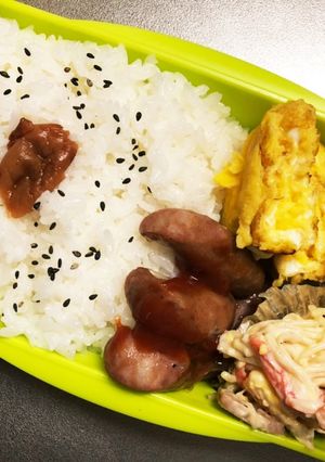 旦那弁当333♥鶏ごぼう弁当！-レシピのメイン写真