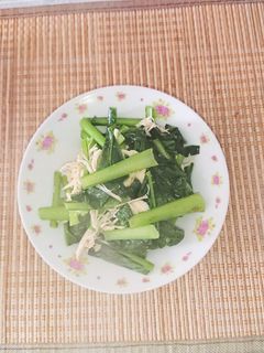 糖尿食小松菜とツナの塩コショウ炒め-レシピのメイン写真