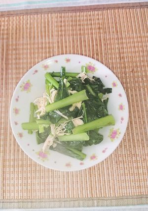 糖尿食小松菜とツナの塩コショウ炒め-レシピのメイン写真