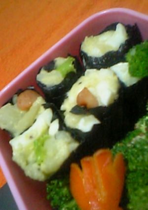 お弁当に！海苔巻き風ポテトサラダ-レシピのメイン写真