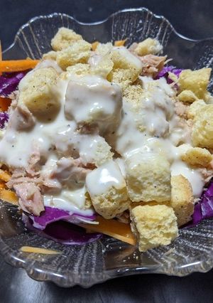紫キャベツとツナフレークのシーザーサラダ-レシピのメイン写真