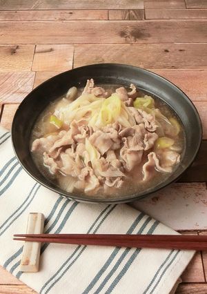 材料4つ★豚肉と下仁田ねぎのさっと煮-レシピのメイン写真