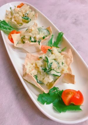 じゃがりこで♪おつまみ✨カップサラダ-レシピのメイン写真