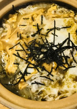 お鍋の素で作る●鶏肉の細切り海苔雑炊-レシピのメイン写真