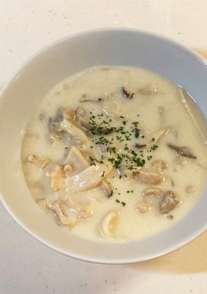 お手軽　キノコいっぱいクリームスープ-レシピのメイン写真