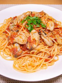 牡蠣のトマトソースパスタ-レシピのメイン写真