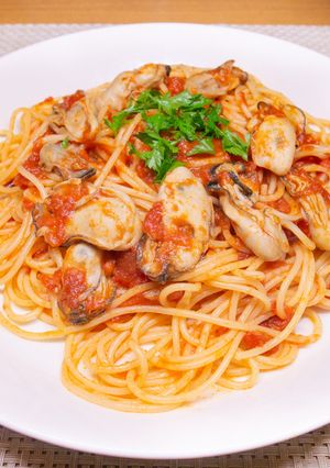牡蠣のトマトソースパスタ-レシピのメイン写真