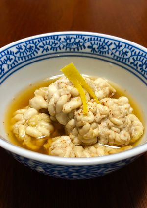 冬の味覚〜鱈白子の煮付け☆柚子風味-レシピのメイン写真