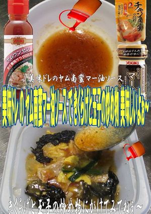 美味ドレヤム南蛮マー油ソースきくらげと卵-レシピのメイン写真
