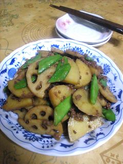 レンコンとジャガイモの肉味噌炒め-レシピのメイン写真