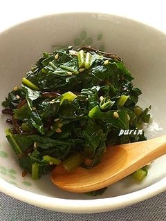 レンジで簡単!大根の葉の塩昆布生姜和え-レシピのメイン写真