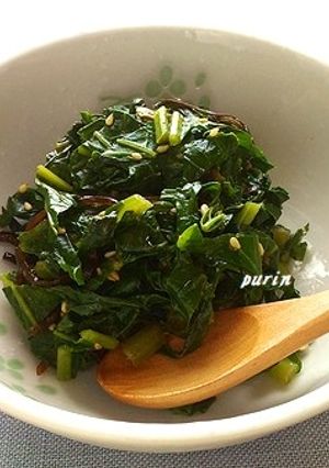 レンジで簡単！大根の葉の塩昆布生姜和え-レシピのメイン写真