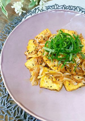 焼き豆腐のねぎバルサミコソース♪-レシピのメイン写真
